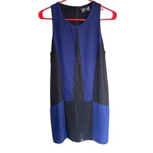 ASTR Dress Women M Colorblock Lace Blue Whimsigoth Romanticgoth Office Siren